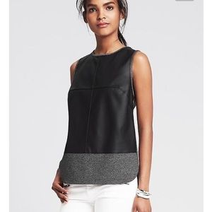 Banana Republic Vegan leather top NWT