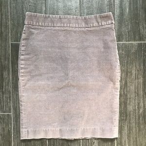 J Crew Grey Corduroy Pencil Skirt - Size 4