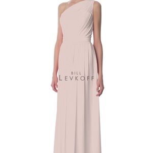 Bill Levkoff chiffon one shoulder gown size 12