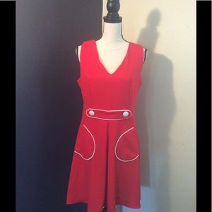 Smak Parlour Red Vintage Dress L Pinup Rockabilly
