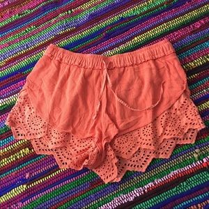 Indigo from eyelet & gauze shorts sz XL