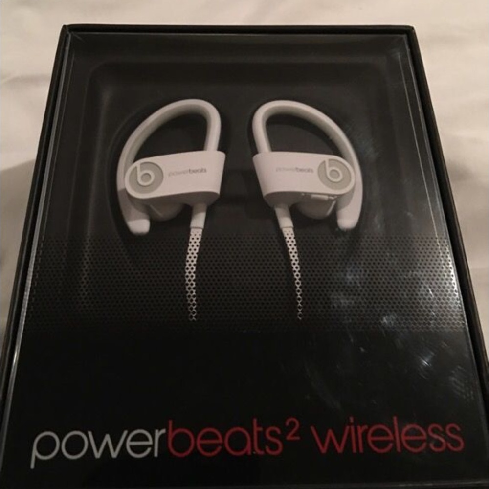 Brand new in box, white power beats 2 wireless