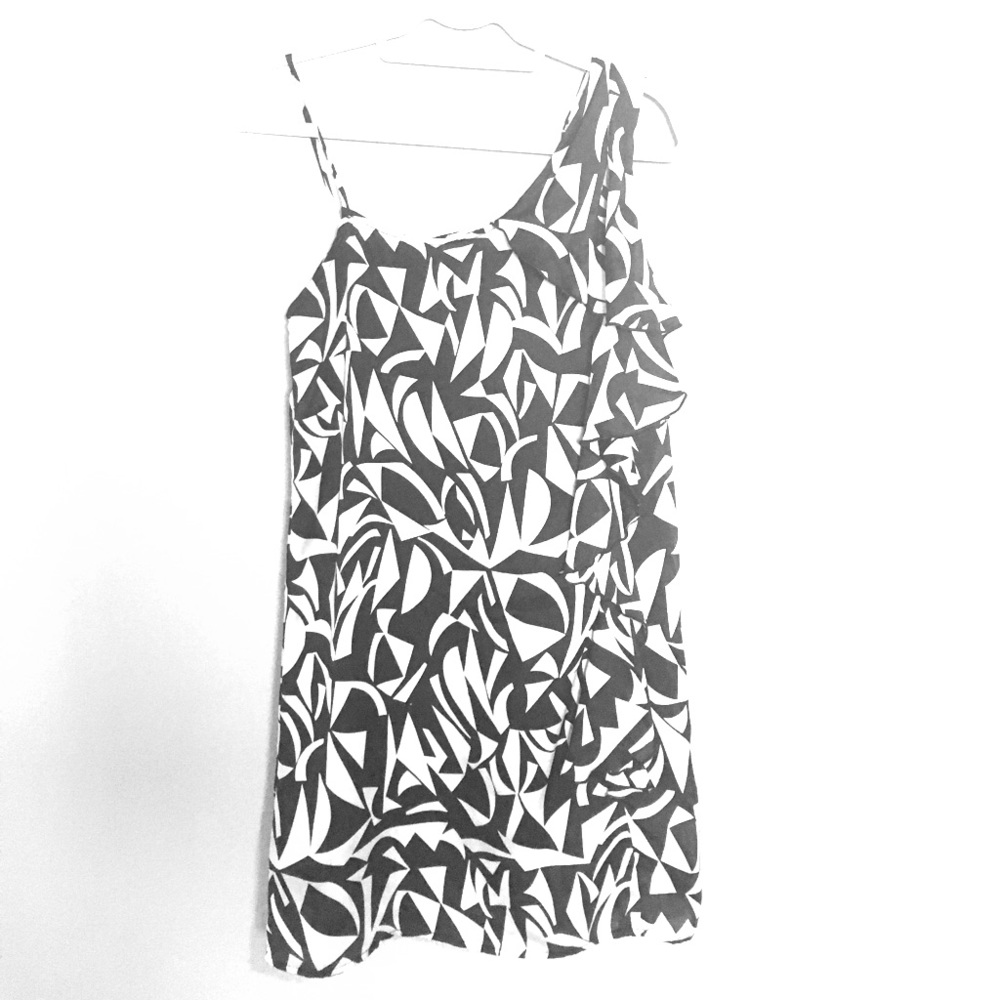 Printed One Shoulder Dress
