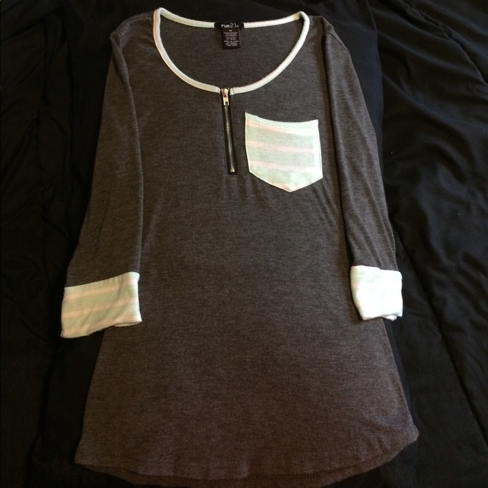 Rue 21 half sleeve, front pocket tshirt
