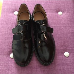 Real Leather Buckle Loafers