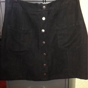 Love By Design faux suede button down skirt