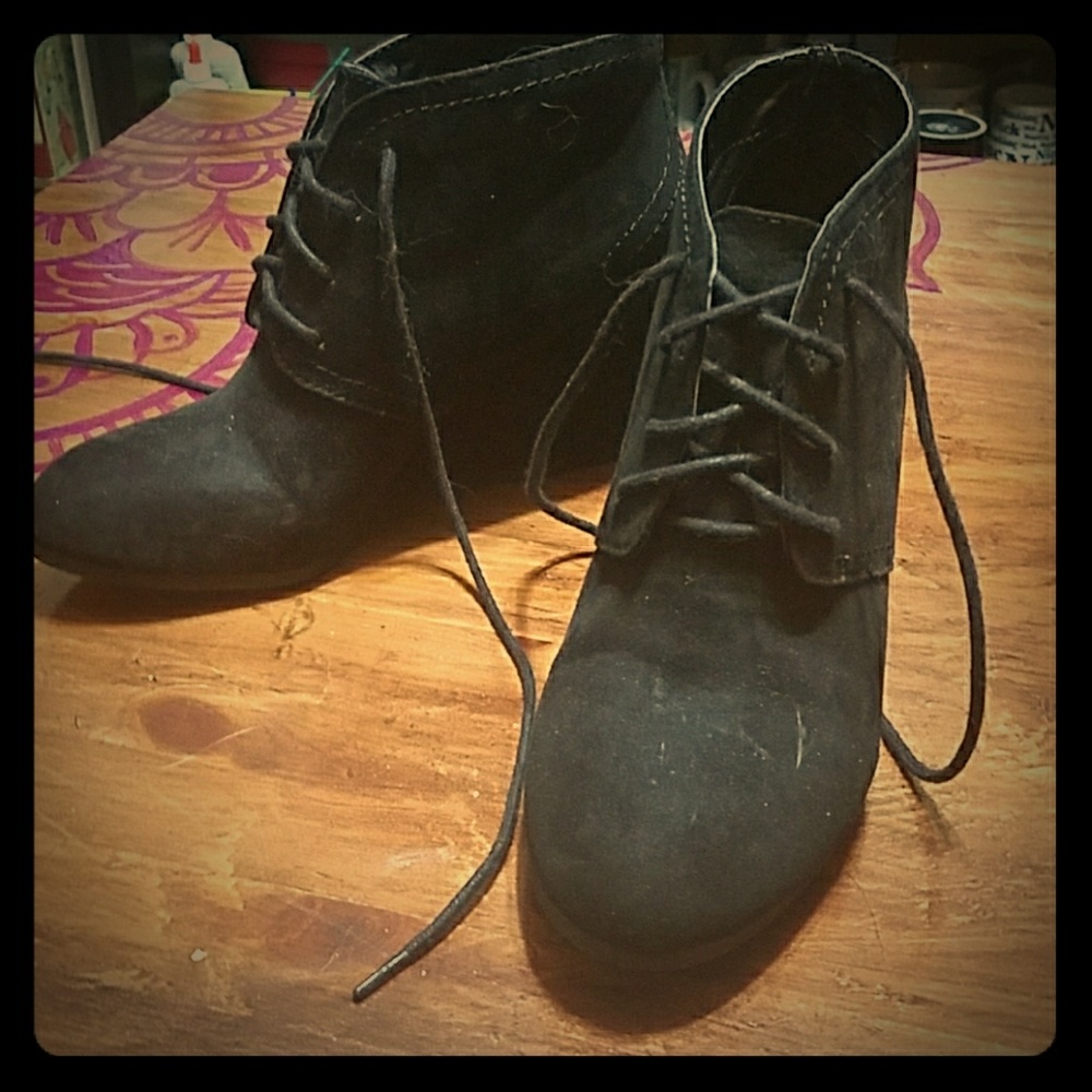 Wedge booties