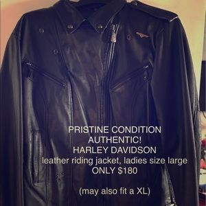 Ladies leather Harley Davidson Large like new!