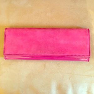 Aldo Pink Suede Clutch