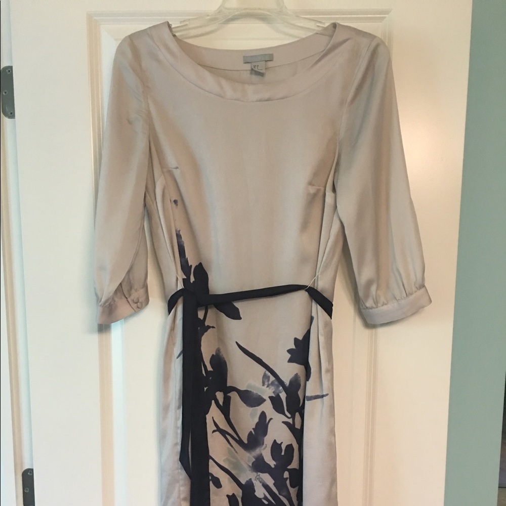 Beautiful champagne & blue dress. great condition