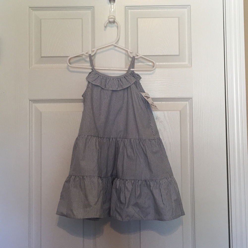 Osh Kosh Dress-blue and white striped maxi