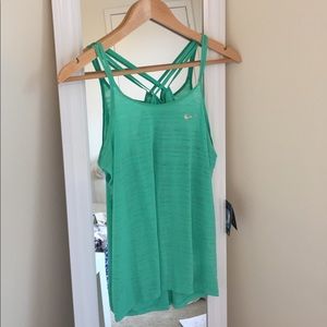 Green Nike tank