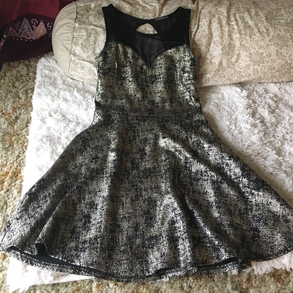 Black and gold dress