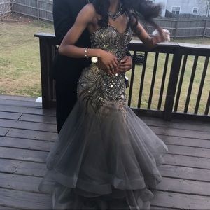 Gun Metal Jovani Boutique Evening/ Prom Gown