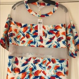 BCBG Generation shirt. Mesh in the front/back