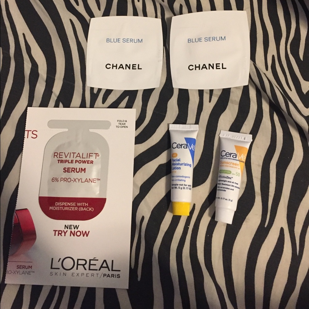 Samples lot! Chanel, L'Oreal, & CeraVe samples.