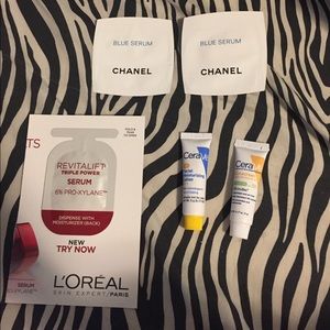 Samples lot! Chanel, L'Oreal, & CeraVe samples.