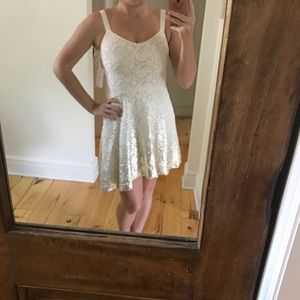 Ivory and gold ombré dress