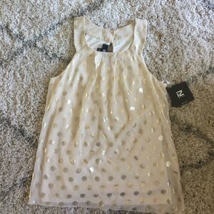 Gold polkadot top