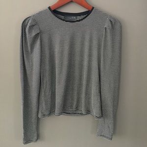 NWOT Zara Black and White Striped Top