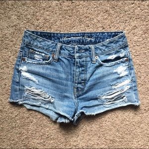Distressed American eagle shorts