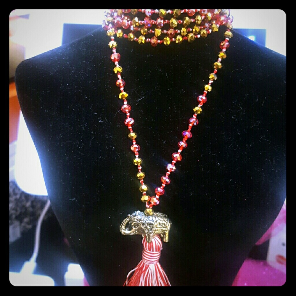 Elephant Tassel Necklace