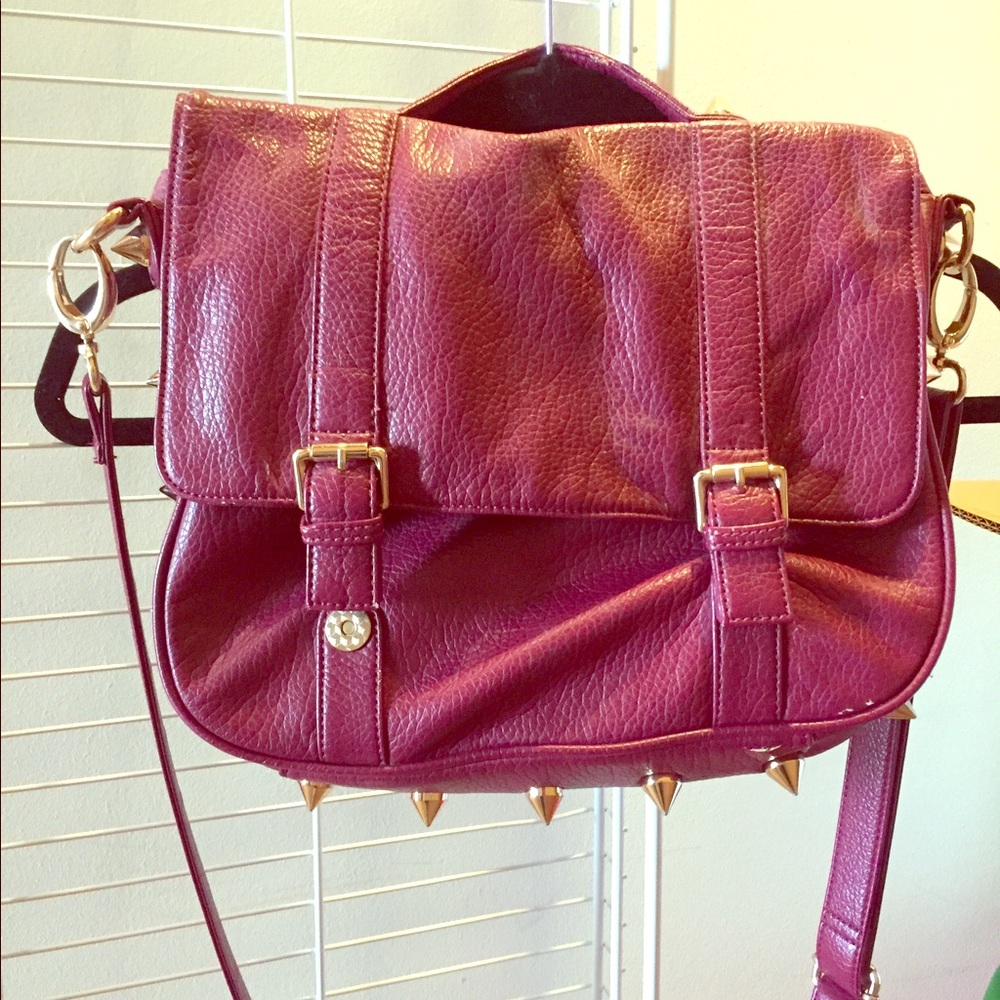 Deux Lux Spiky Messenger Bag