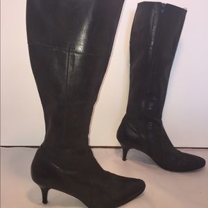 J Crew knee high dress boots w stitched detailing
