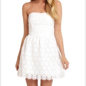 Payton strapless Lilly Pulitzer white dress
