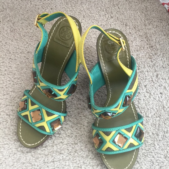 Tory burch jeweled sandals - Picture 1 of 4