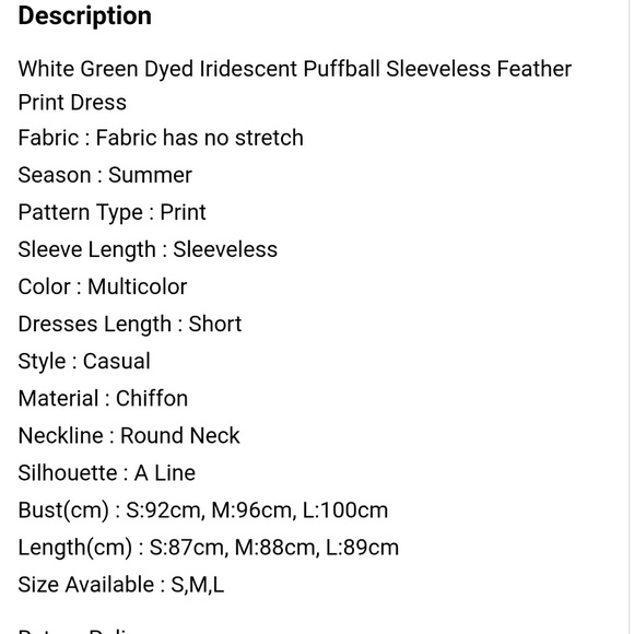 HP! FEATHER PRINT SLEEVELESS DRESS NWT - Picture 4 of 4