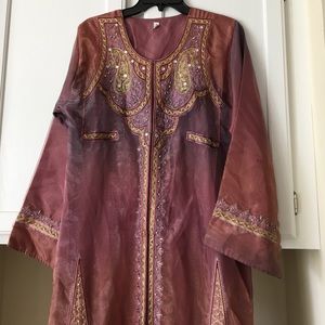 Cultural embroidered kaftan