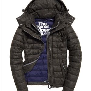 SUPERDRY Hooded Fuji Triple Zip Jacket, Size M