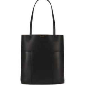 Tory burch block t medium tote bag new black