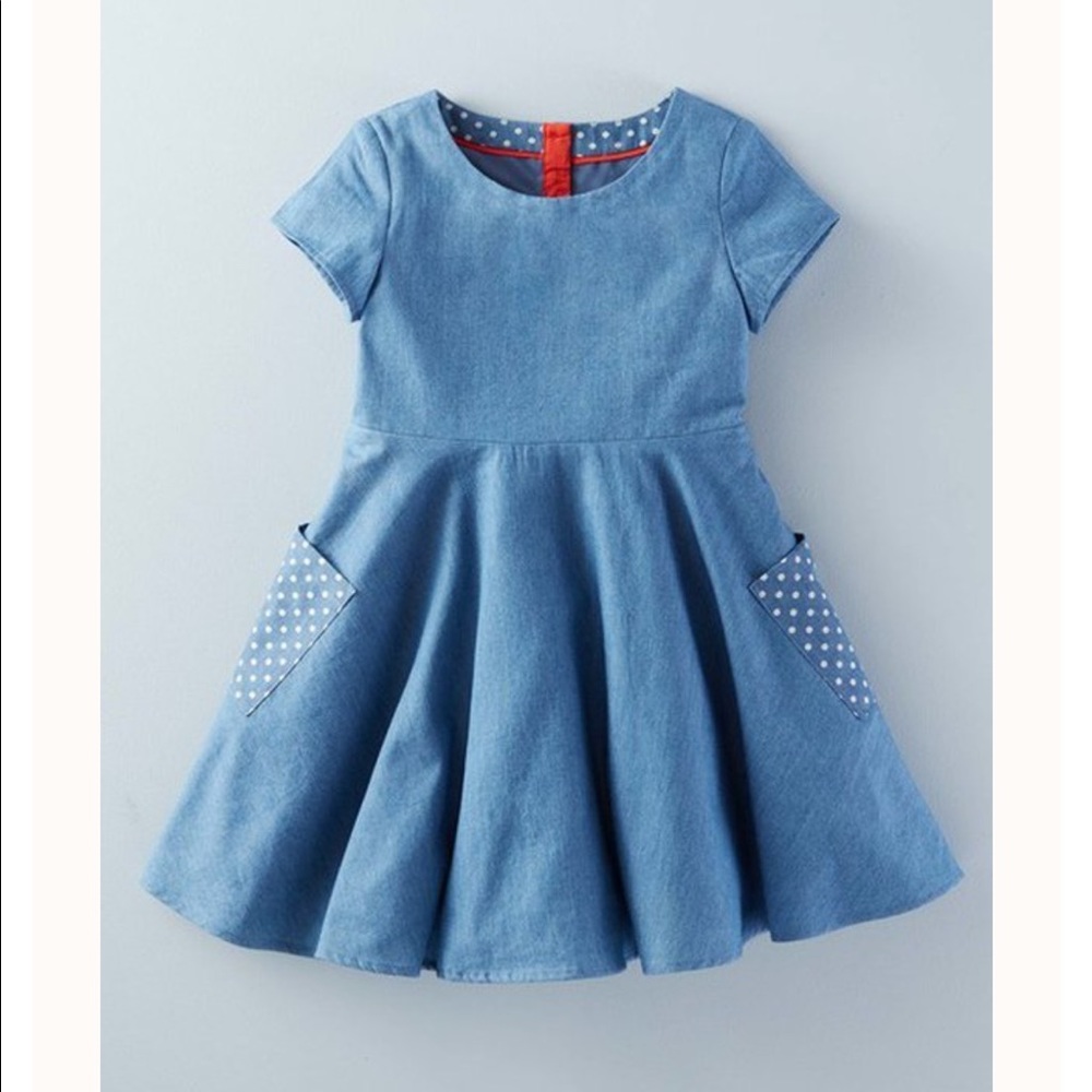 Mini Boden Dress-chambray with cap sleeves