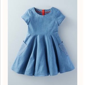 Mini Boden Dress-chambray with cap sleeves