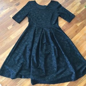 Willow black  textured dress by MikaRose