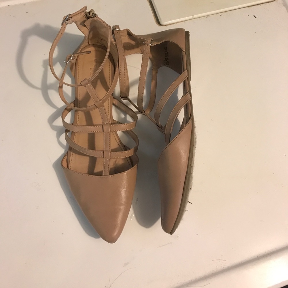 Charlotte Russe Beige pointed toe sandals