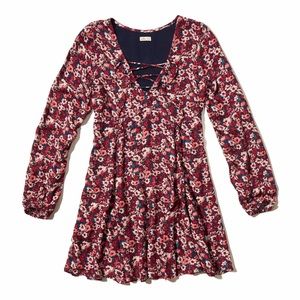 Hollister Crepe Lace Up Dress