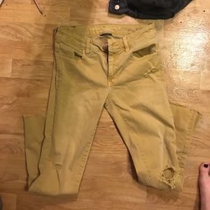 LAST CALL Mustard colored AE jeans