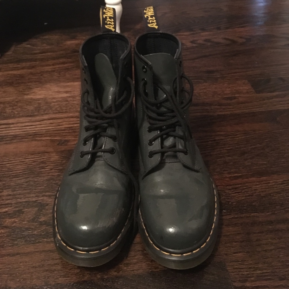 Slightly worn Patent Leather Doc Martens