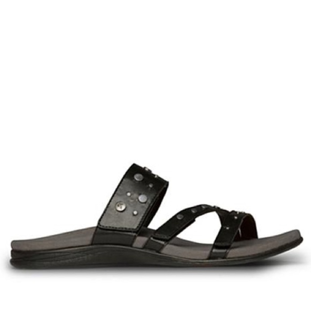 Revitalign Playa leather sandal Size 9 NIB black