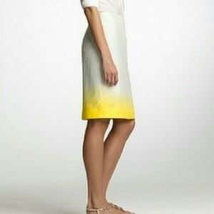 J. Crew OMBRE Blue and Cream Pencil Skirt