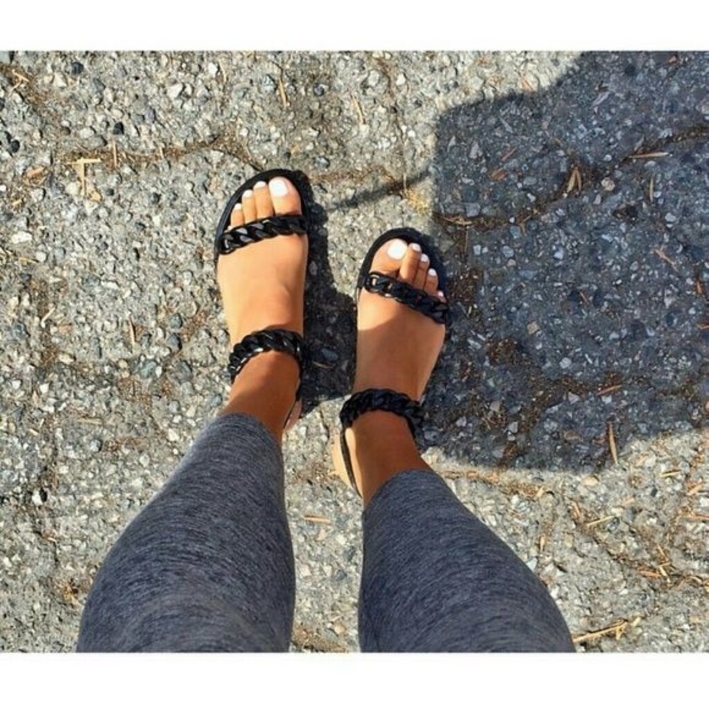 Givenchy chain link flat sandal