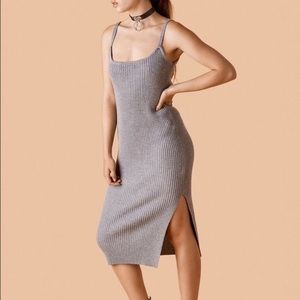 ‼️SOLD‼️ UNIF Cameron Grey Midi Slip Dress