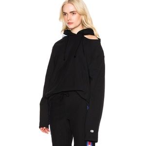 Vetements x Champion "cold shoulder" hoodie