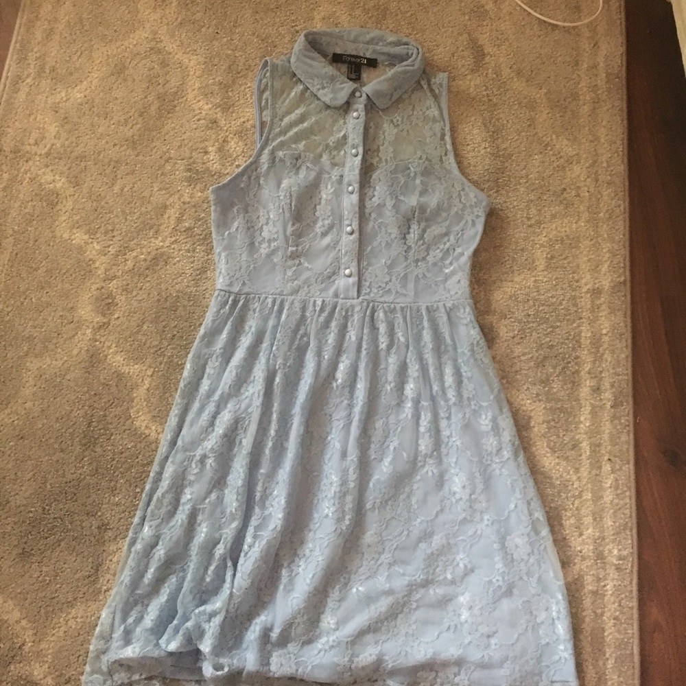 Powder blue lace Cinderella bound dress