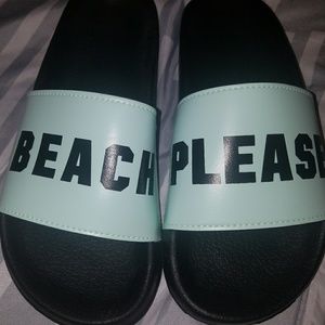 Pink single strap slide