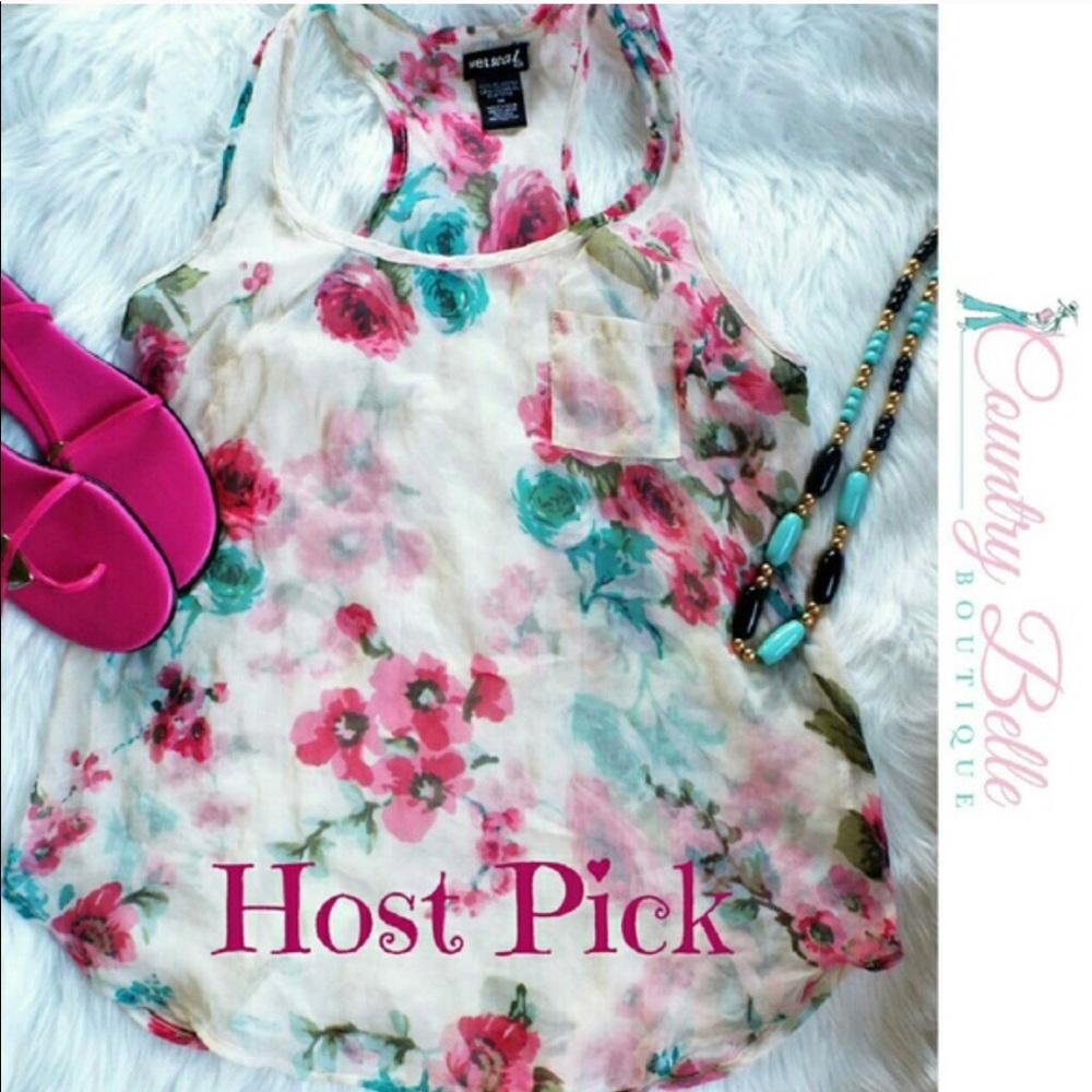 Wet seal floral tank top