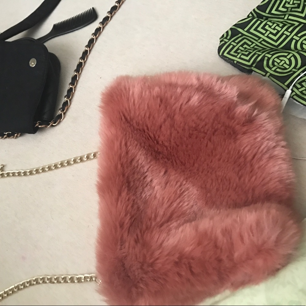 Cute furry purse